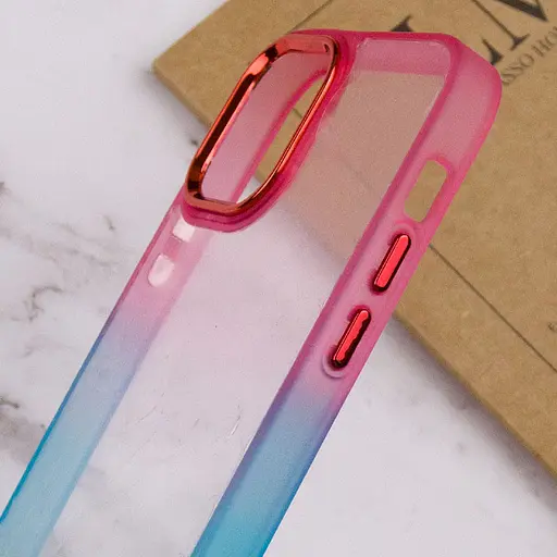 Чехол Epik TPU+PC Fresh sip series для Apple iPhone 11 Pro Max 6.5 Бирюзовый/Розовый - фото 4