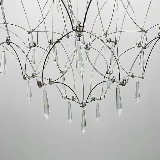 Дизайнерська невагома люстра MIRA C d80 см Line.F MJ 158-800 CH - фото 5