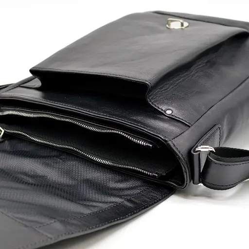 Кожаная мужская сумка через плечо TARWA 33х27.5х8 см sum0025864 - фото 2