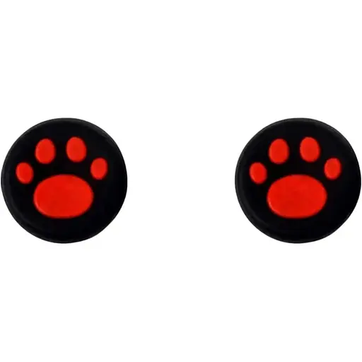 Накладки на стики Thumb Grips 2-pack для PS4-PS5-Xbox FootPrint Red [47552]