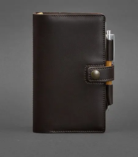 Шкіряний блокнот (Софт-бук) 4.0 темно-коричневий - фото 1