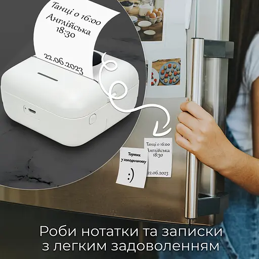 Портативний термопринтер JETIX Mini Printer Student, мобільний міні принтер для смартфона - фото 6