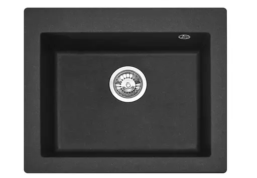 Гранітна кухонна мийка Rea West XL black ZLE-00116, Чорний матовий - фото 6