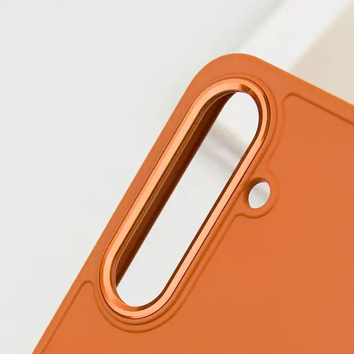 TPU чохол Bonbon Metal Style для Samsung Galaxy S23+ Помаранчевий / Papaya - фото 6