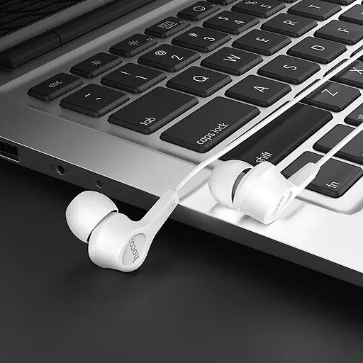 Проводные наушники Hoco M50 с микрофоном, вакуумные, 3.5мм, 1.2м, Белый - фото 7