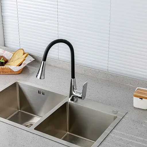 Смеситель для кухни Frap F4471 с гибким изливом Хром - фото 2