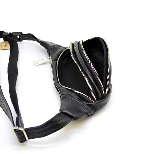 Шкіряна чоловіча сумка на пояс TARWA 11х30х5 см nsa0001309 - фото 6