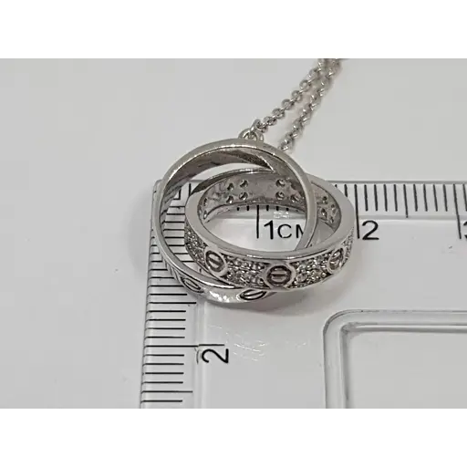 Срібне кольє Діама з фіанітами. Артикул 51011934495 - фото 2