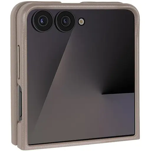 Кожаный чехол Epik Leather Case AAA для Samsung Galaxy Z Flip6 Gray