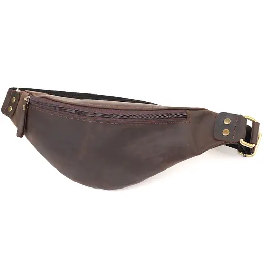 Чоловіча стильна бананка з натуральної vintage шкіри SHVIGEL 29х11х4,5 см sum0027449 - фото 11