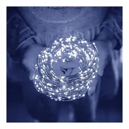 Гирлянда капля росы usb Sun Lamp 200 led нить длина 20м c USB для 5v, от powerbank, белый свет - фото 5