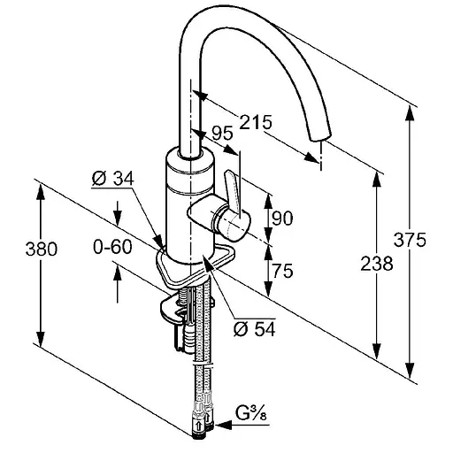 Змішувач для кухні Kludi E-GO 422000575 - фото 2