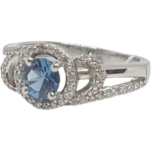 Серебряное кольцо Агни Сьюпремо с кварцем и фианитами. 1525/1Р-QLB 16