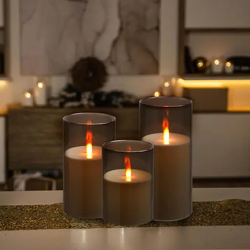 Беспламенная свеча с гирляндой, на батарейках - фото 3