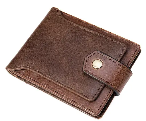 Мужской кожаный кошелек Vintage 9.5х12х2 см acs0015054 - фото 1