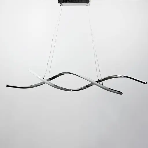 Видовжена люстра Gemo Led у срібному каркасі 100 см Line.F H 18L-1000 CH - фото 7