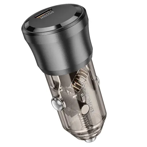 Адаптер автомобильный Borofone Clever 1-портовый двигатель BZ24 |1Type-C, 20W/3A, PD/QC| - фото 1