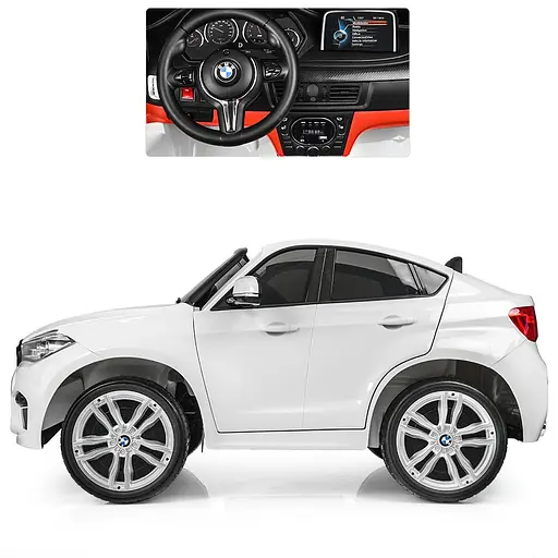 Электромобиль детский Bambi Джип Racer BMW JJ2168EBLR-1 со светом Белый - фото 2