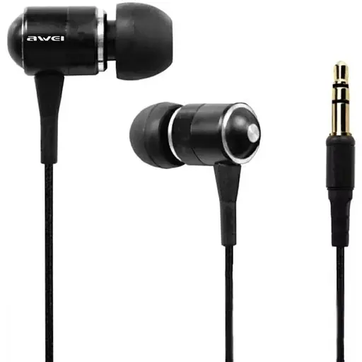 Провідні вакуумні навушники Awei ES-Q3, 3.5mm, 1.2m, black