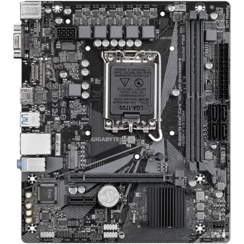 Материнская плата Gigabyte LGA1700, H610M H V3 DDR4, H610, 2xDDR4, Int. 4xUSB3.2/8xUSB2.0, VGA/HDMI, MicroATX