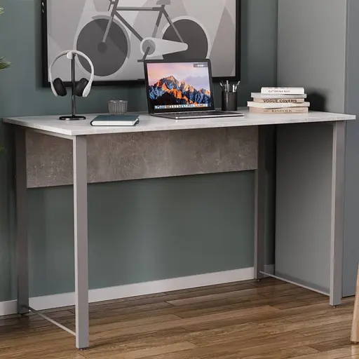 Стол письменный Курт Ferrum-decor 75x100x60 Серый металл ДСП Бетон 32 мм (FRD-106620)