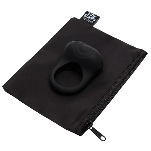 Виброкольцо Fifty Shades of Grey Sensation Vibrating Love Ring 6.5 см черный - фото 4