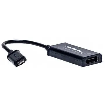 Кабель-перехідник Mhl з microUSB на Hdmi завдовжки 15 см від PowerPlant