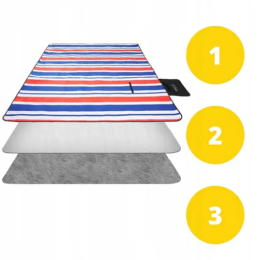 Коврик для пикника и кемпинга 4FIZJO 200 x 200 см складной 4FJ0393 (P-5907739317186) - фото 13