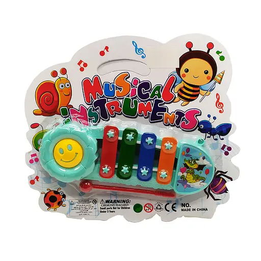 Музыкальная игрушка Ксилофон Bambi Y9093, 16 см Бирюзовый - фото 1