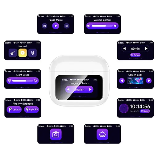 Навушники бездротові Hoco TWS EW81 вкладиші білий - фото 7