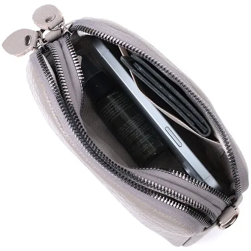 Женская сумка Vintage на два отделения из натуральной кожи 19х12х7 см sum0027015 - фото 9