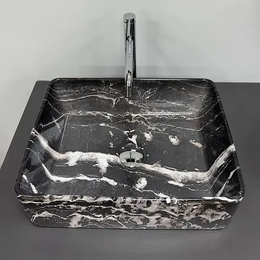 Умивальник VBI Asti M black onyx накладний VBI-013006, Чорний матовий - фото 3