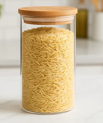 Банка для крупа прозрачная стеклянная с крышкой 750 мл - фото 2