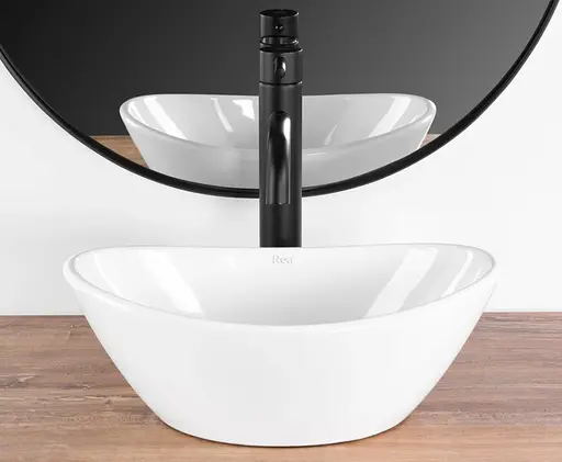 Умивальник Rea Kate 36 white накладний REA-U6803, Білий - фото 3