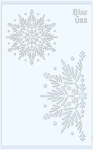 Трафарет багаторазовий універсальний №U83 Зима 13×20см прозорий 0,5мм Rosa Talent - фото 1