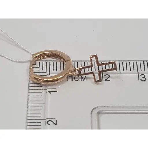 Золота моносережка KievGold Хрестик. 2/1074/0 - фото 4