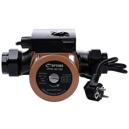 Циркуляційний насос Optima OP32-80 180 мм. (+гайки, +кабель з вилкою)