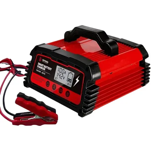 Універсальний зарядний пристрій для акумуляторів WonderTech GEL AGM 12V 24V Demuda DC200Plus червоний