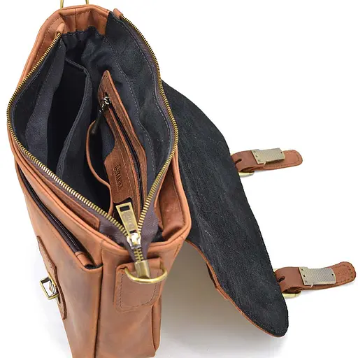 Чоловіча шкіряна сумка TARWA 32х25х7 см sum0025460 - фото 11