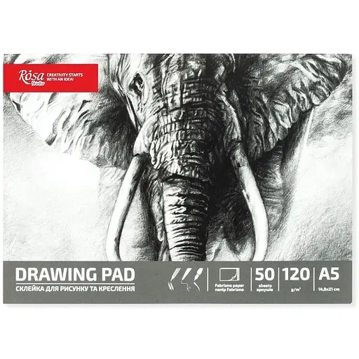 Склейка для рисунку Rosa Studio Слон 120г/м2 50л - фото 1