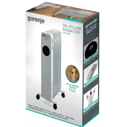 Масляний обігрівач Gorenje OR2000E 9 - фото 6