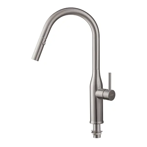 Змішувач для кухні з висувним виливом Koer KI-70004-02 KR3385 Нержавіюча сталь - фото 4