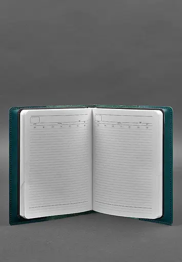 Шкіряна обкладинка для блокнота 6.0 (софт-бук) зелена - фото 5