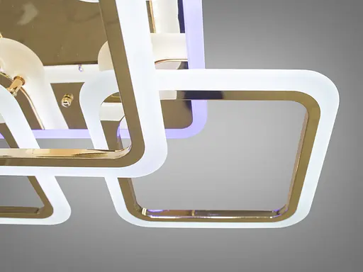 Світлодіодна люстра смарт світильник з пультом, золото, 120WСвітлодіодна люстра смарт світильник з пультом, 120W, коричнева - фото 4