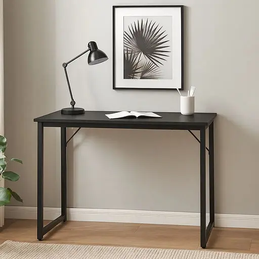 Письменный стол Costway Homart со стальным каркасом черный - фото 2