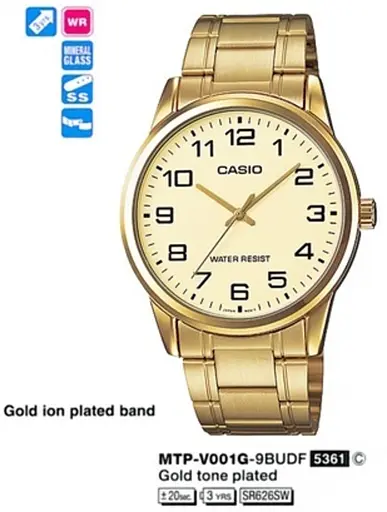 Часы CASIO MTP-V001G-9BUDF