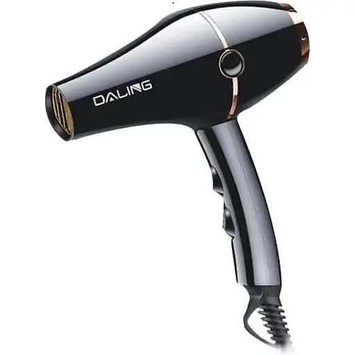Фен стайлер для волосся Daling DL - 3006 Концентратор 2 швидкості 3 режими температури 4000Вт Чорний/Золото - фото 1