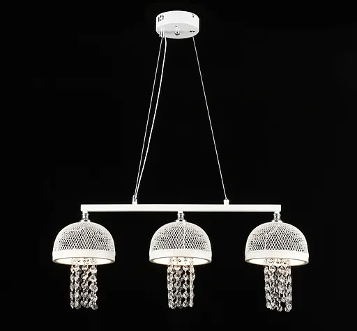 Світлодіодна люстра підвісна E2725/3, Білий+Хром