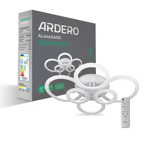 Светодиодная накладная люстра Ardero AL6460ARD SOFT R 120Вт белый - фото 1