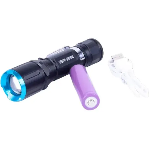 Ліхтар ручний Police RB-216 бічна кнопка акумулятор 18650 3 режима яскраве світло для дому відпочинку туризму Чорний - фото 1